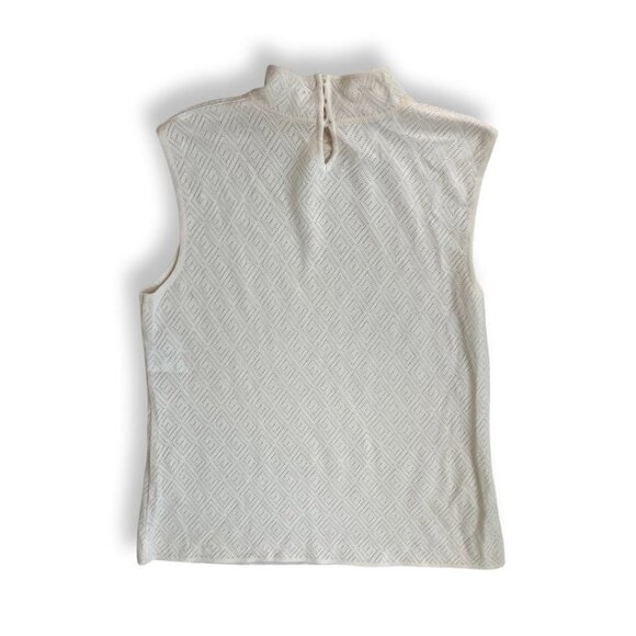 Escada rhombus fabric cream top size 44 - Picture 3 of 5